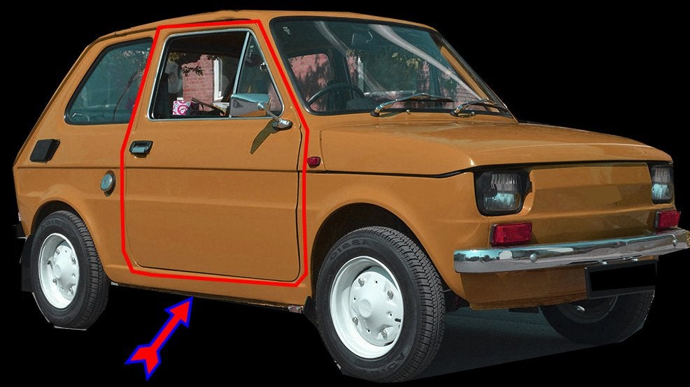 RECHTERDEUR FIAT 126, Auto-onderdelen, Gebruikt, Deur, Rechts, Fiat