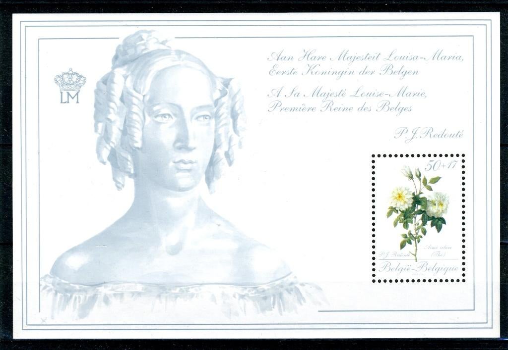 BL65 MNH 1989 - Koningin Louisa-Maria, Postzegels en Munten, Postzegels | Europa | België, Ophalen of Verzenden, Postfris, Postfris