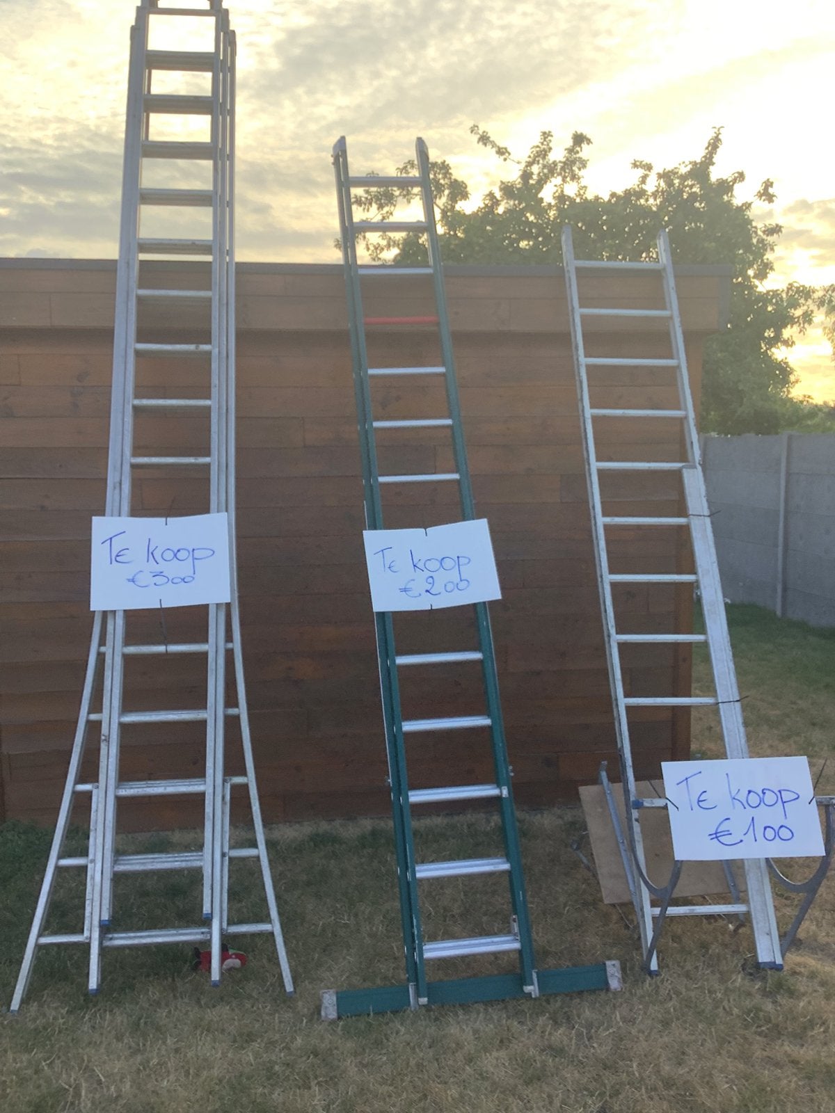3 delige ladder 16 tredes totaal 48 tredes, Doe-het-zelf en Bouw, Ladders en Trappen, Ophalen