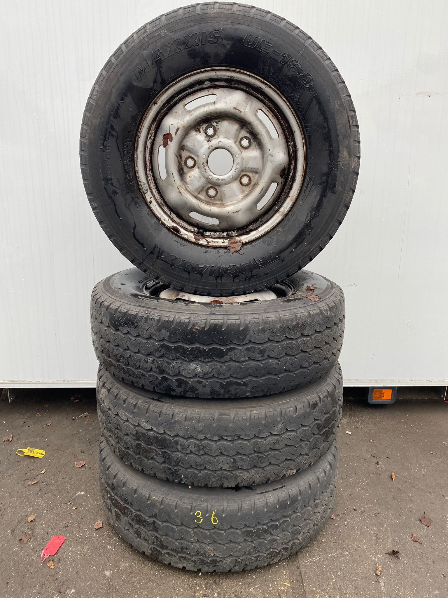 Ford Transit E-Transit Zomer Banden Set 225-75-16 5x160, Pneus et Jantes, 16 pouces, Pneus été, Utilisé