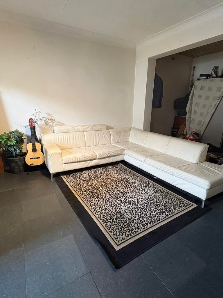 Leren zetel wit, Huis en Inrichting, Ophalen