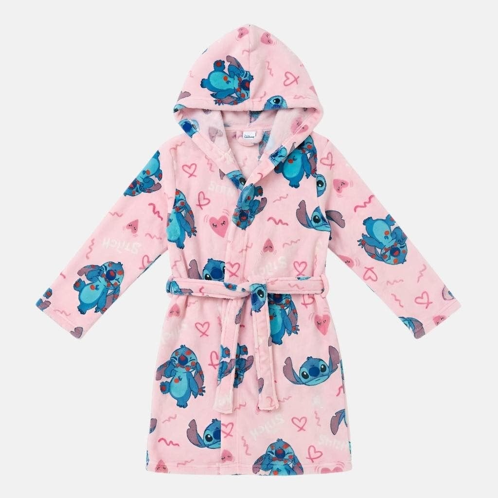 Stitch Badjas Roze - Mt 104/110 - 116/128 -134/140 - 146/152, Nacht- of Onderkleding, Stitch, Meisje, Nieuw