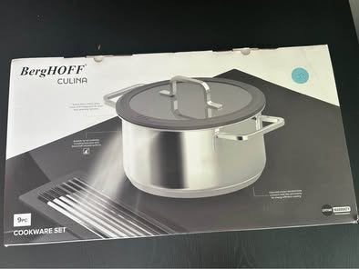 BergHOFF 9 delige pannenset Culina, nieuw in verpakking, Ophalen, Nieuw, Pannenset, Inductieplaat