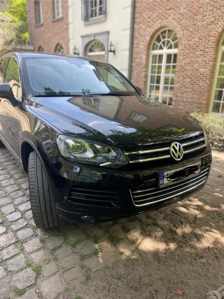Volkswagen touareg te koop, Auto's, Automaat, Zwart, Zwart, Leder