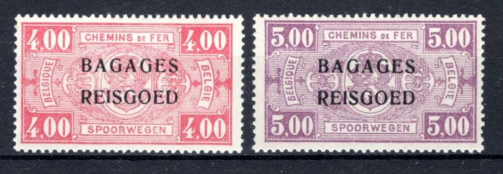 BA13/14 MNH** 1935 - Spoorwegzegels "BAGAGES - REISGOED", Ophalen of Verzenden, Postfris, Postfris