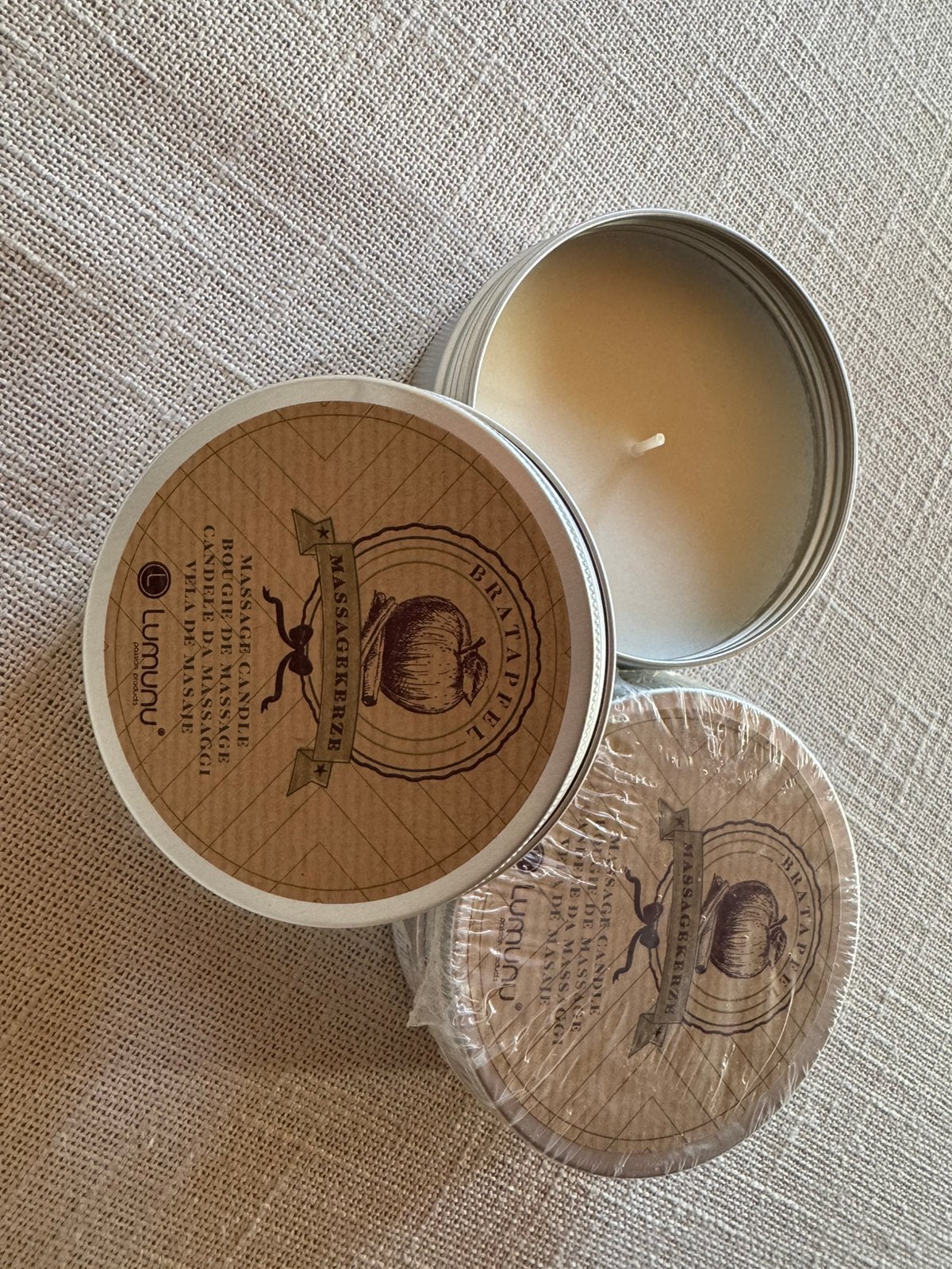 Bougie de massage Lumunu 100 g — Fruity Christmas, Enlèvement ou Envoi, Neuf