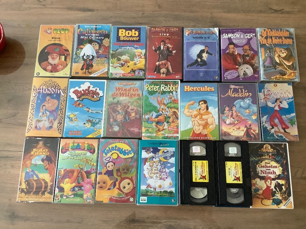 Video cassettes kinderfilms en tekenfilms, Cd's en Dvd's, Ophalen