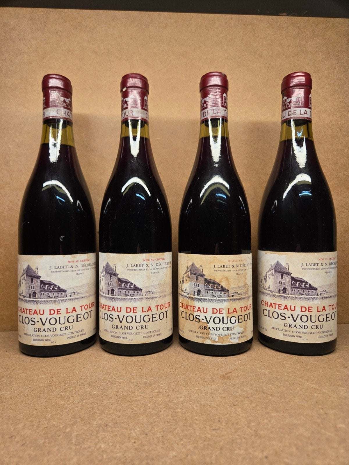 4 Vougeot Chateau de la Tour 1976, Verzamelen, Wijnen, Ophalen