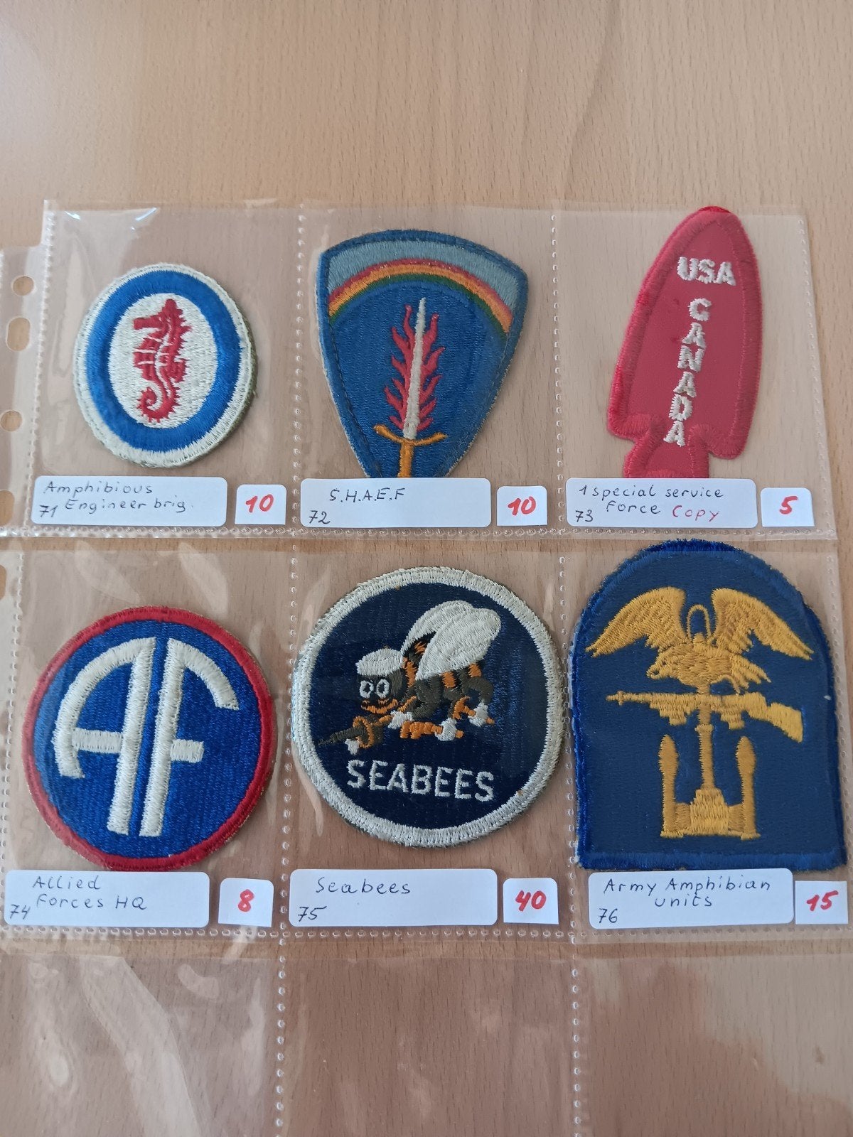 Us ww2 patches, Ophalen of Verzenden