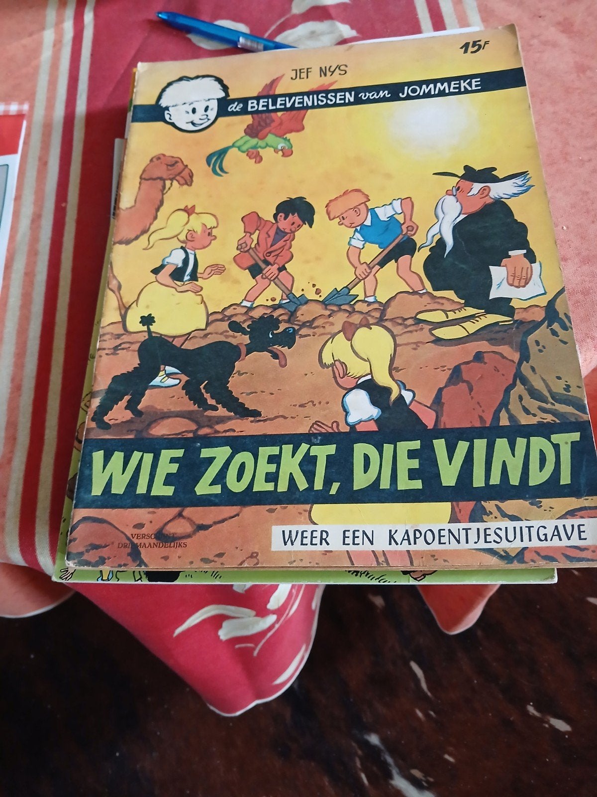 wie zoekt die vind strip van jommeke, Boeken, Eén stripboek, Ophalen, Gelezen, Jef Nys.