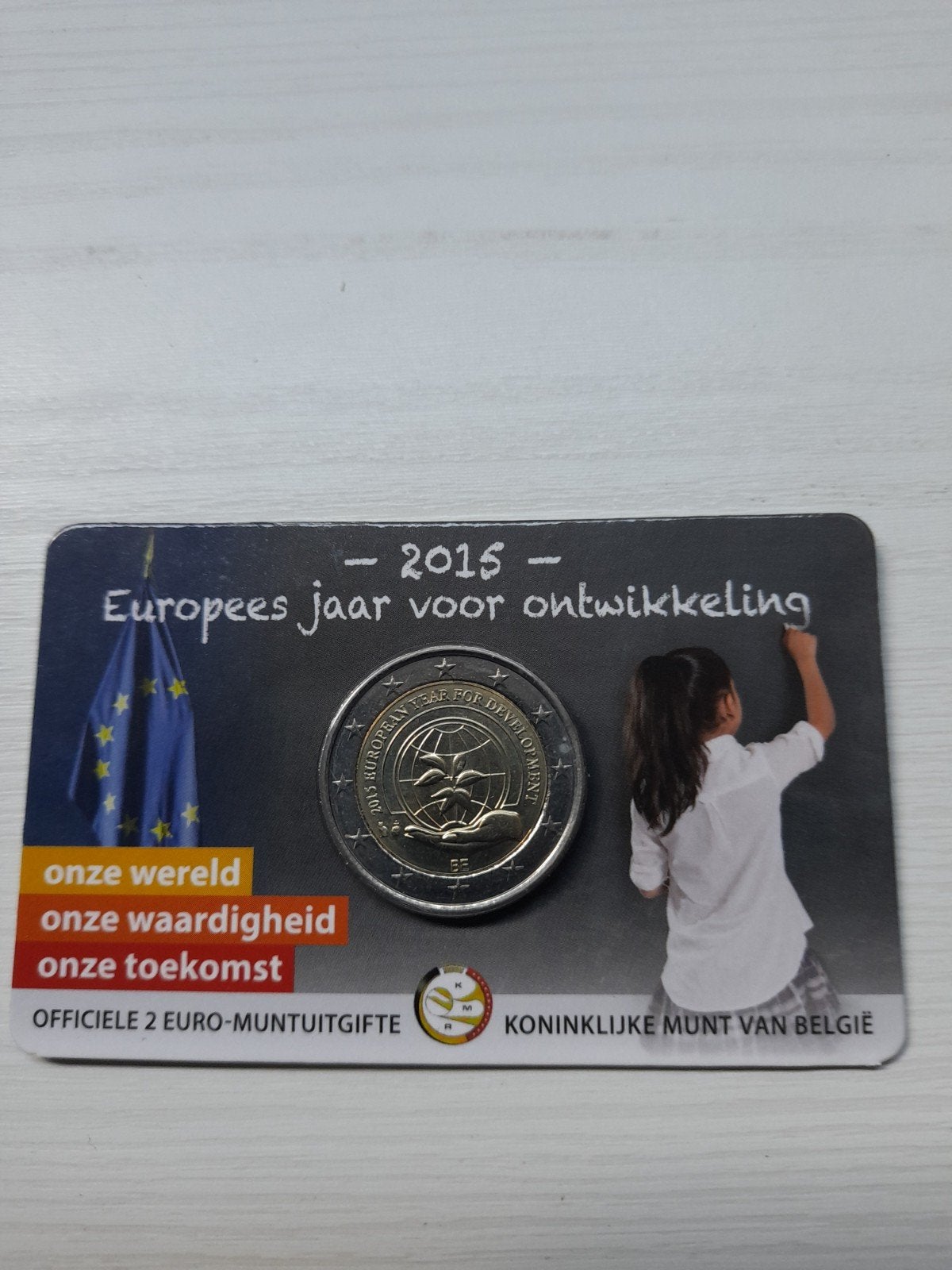 pièce commémorative coincard de 2 euros Belgique 2015, Enlèvement ou Envoi, 2 euros