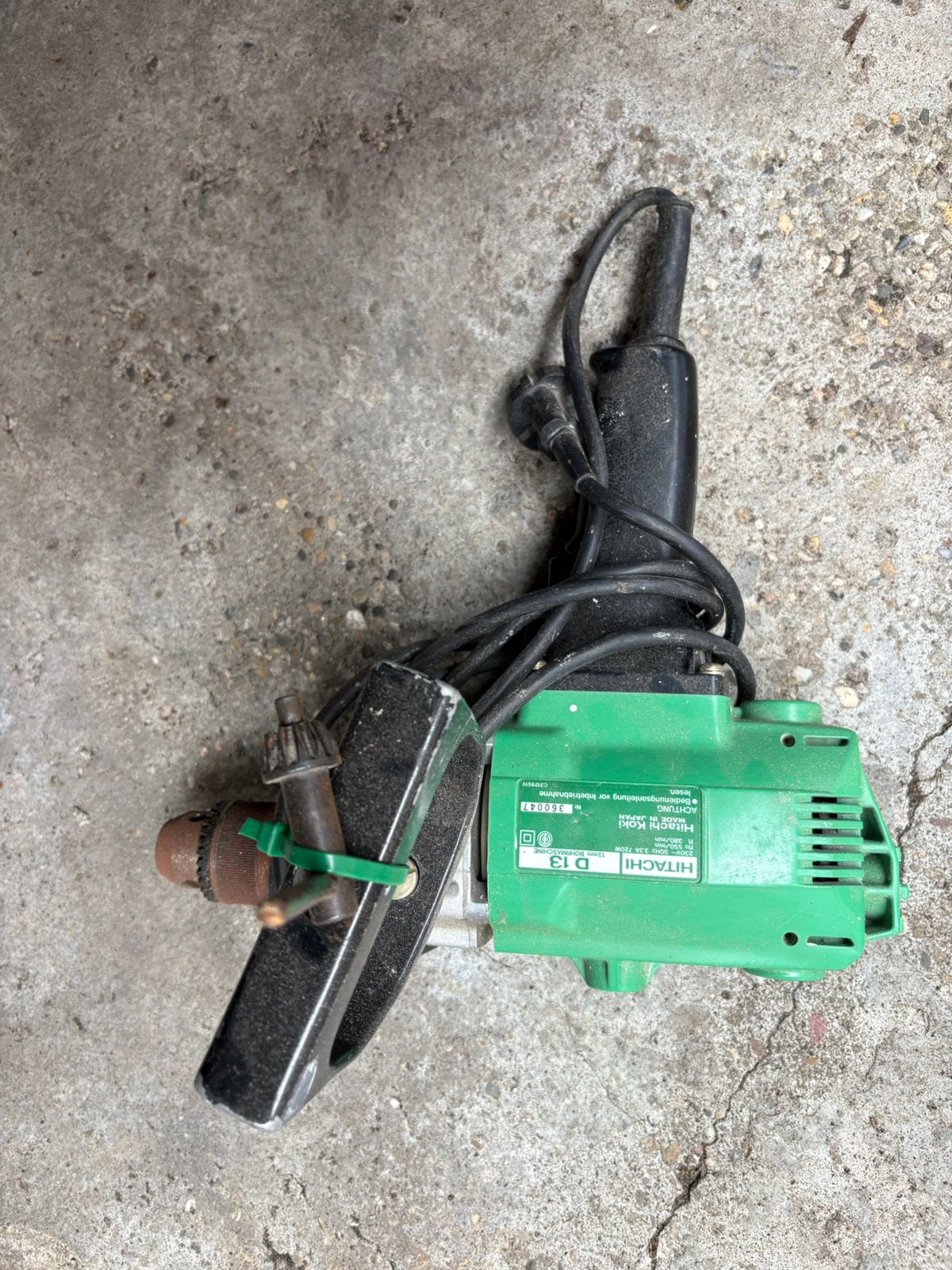 Boormachine Hitachi D13, Doe-het-zelf en Bouw, Gereedschap | Boormachines, Ophalen, Gebruikt, 600 watt of meer, Boor- en Schroefmachine