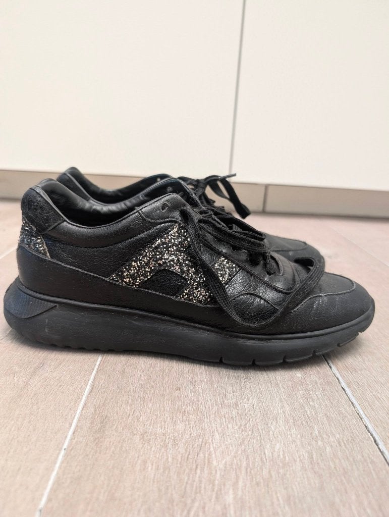Hogan Interactive cuir noir, Sneakers et Baskets, Hogan, Enlèvement, Porté