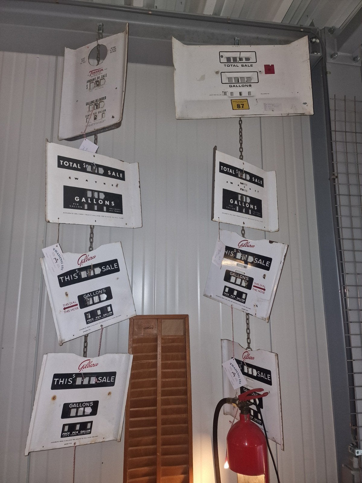 plaques de comptage de pompe à essence Wayne Tokheim Gilbarc, Collections, Enlèvement, Utilisé