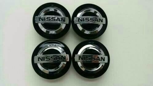 Jantes Nissan, cache-moyeux 54 mm, noires ou argentées, Enlèvement ou Envoi, Neuf
