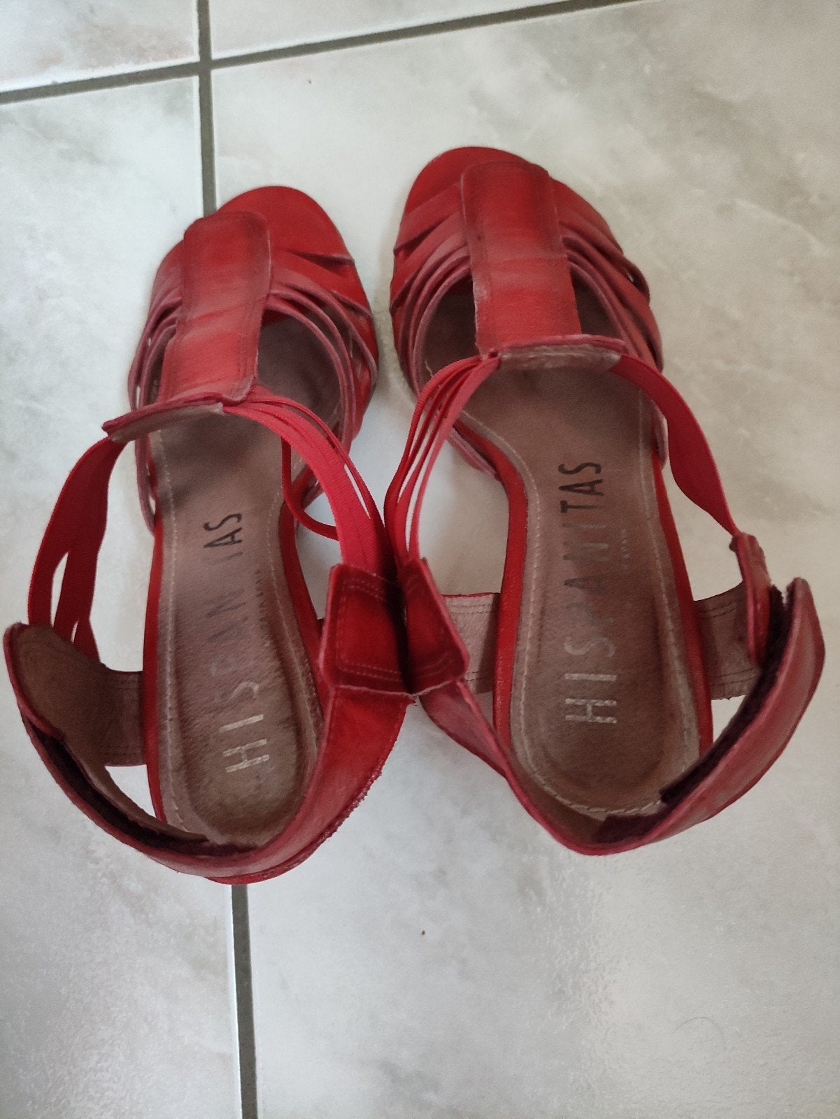 zomer schoenen, Ophalen, Gedragen, Rood