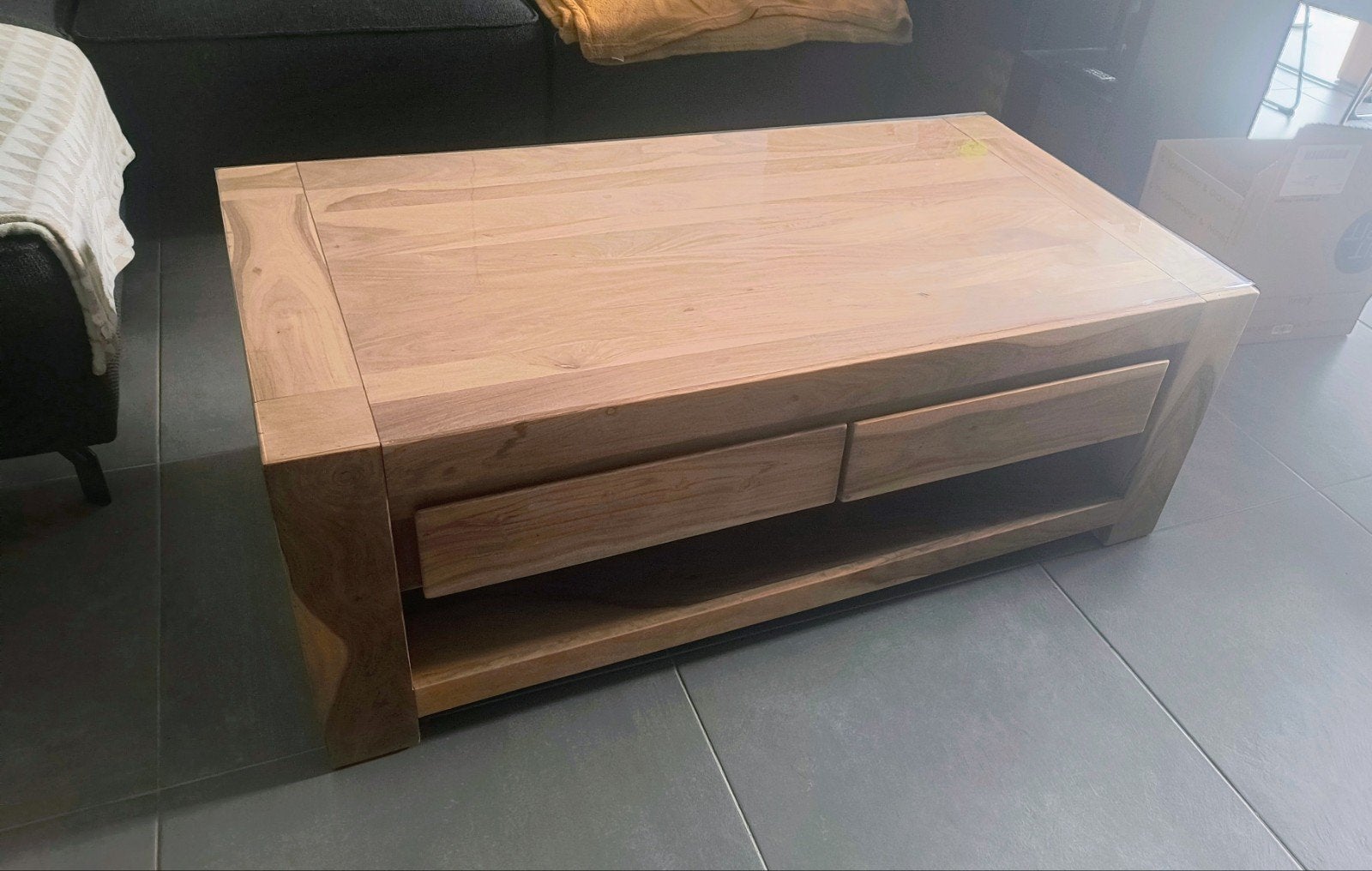 table basse carbone weba 125x65 cm, Maison & Meubles, 100 à 150 cm, Enlèvement, Utilisé, 50 à 100 cm