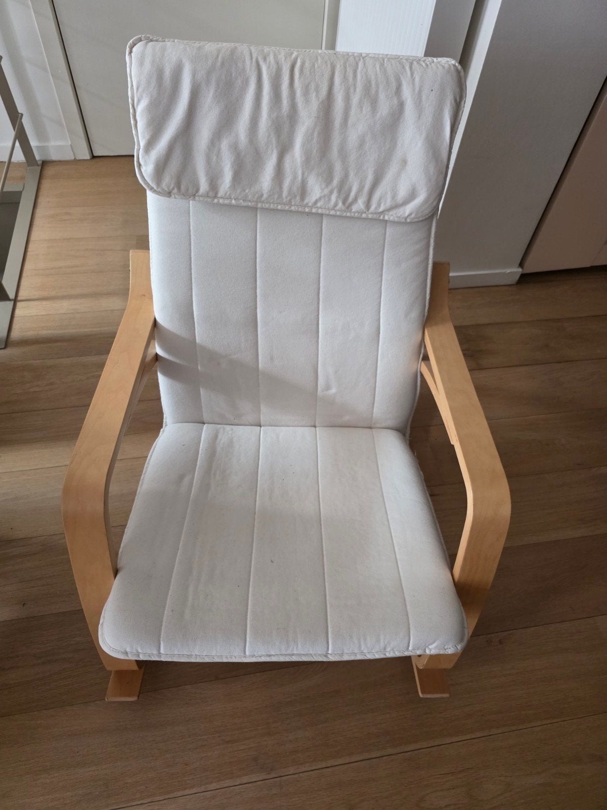 Fauteuil à bascule POANG Ikea, 75 à 100 cm, Bois, Comme neuf, Enlèvement