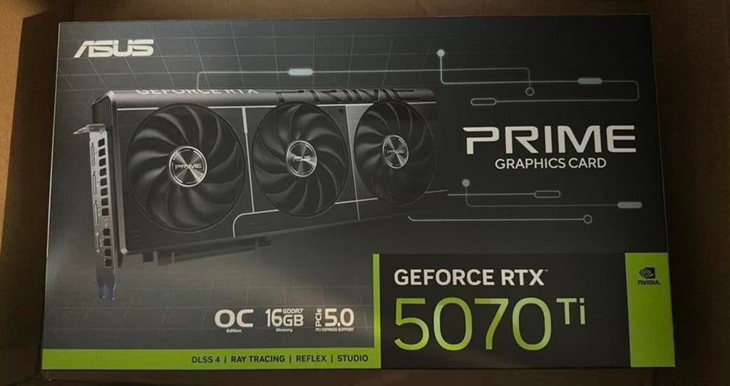 (ongeopend) ASUS PRIME GeForce RTX 5070 Ti 16GB GDDR7, Computers en Software, Ophalen, Nieuw, Nvidia