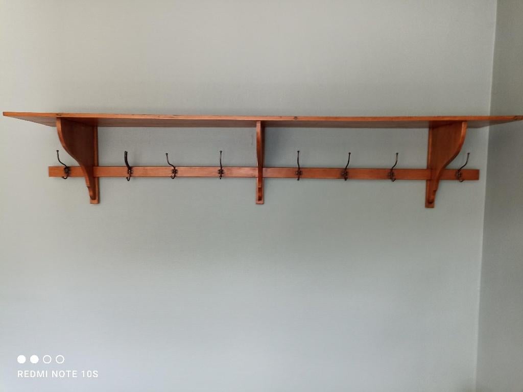 wandkapstok met hoedenplank, Ophalen, Gebruikt, Metaal, Wandkapstok