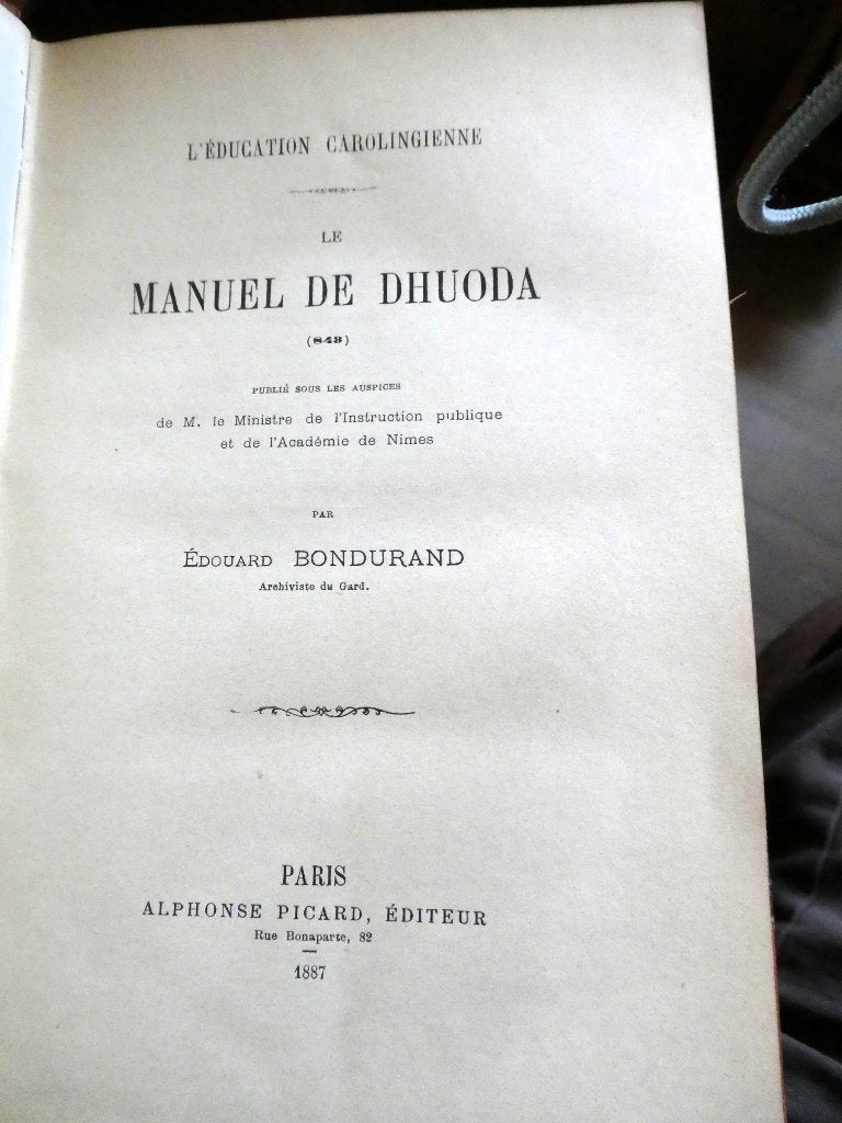 Le Manuel de Dhuoda - middeleeuws manuscript / 1887, Ophalen of Verzenden