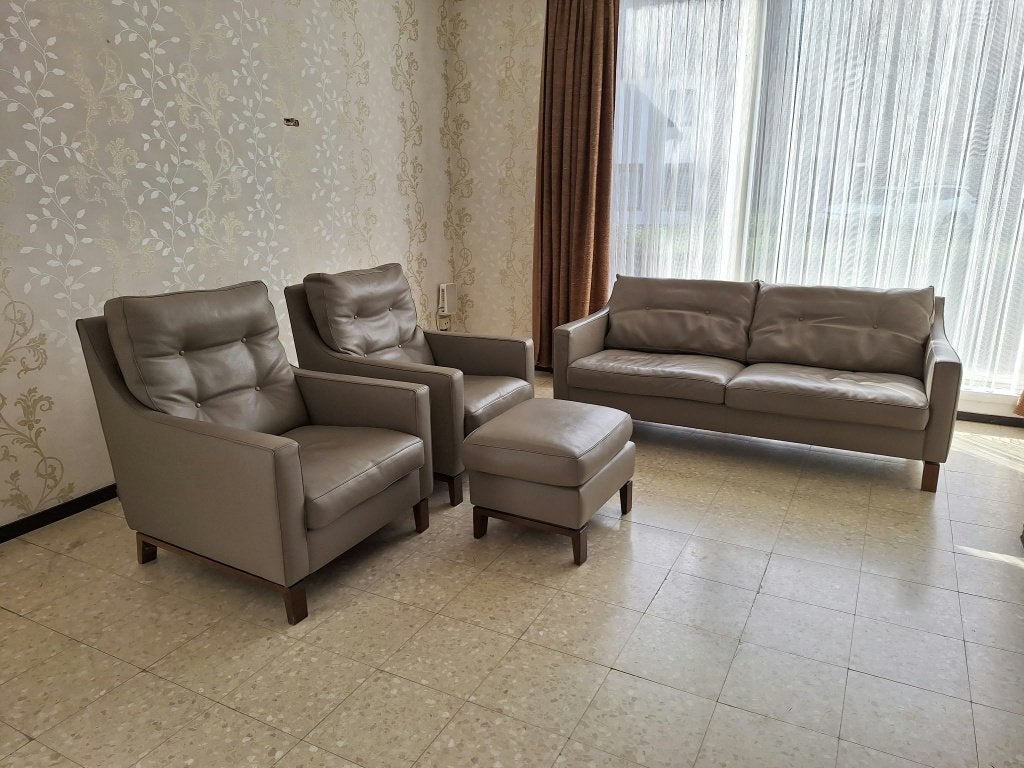 Durlet zetelset in leder - tijdloos comfort, Huis en Inrichting, Ophalen, 150 tot 200 cm, Driepersoons, Zo goed als nieuw