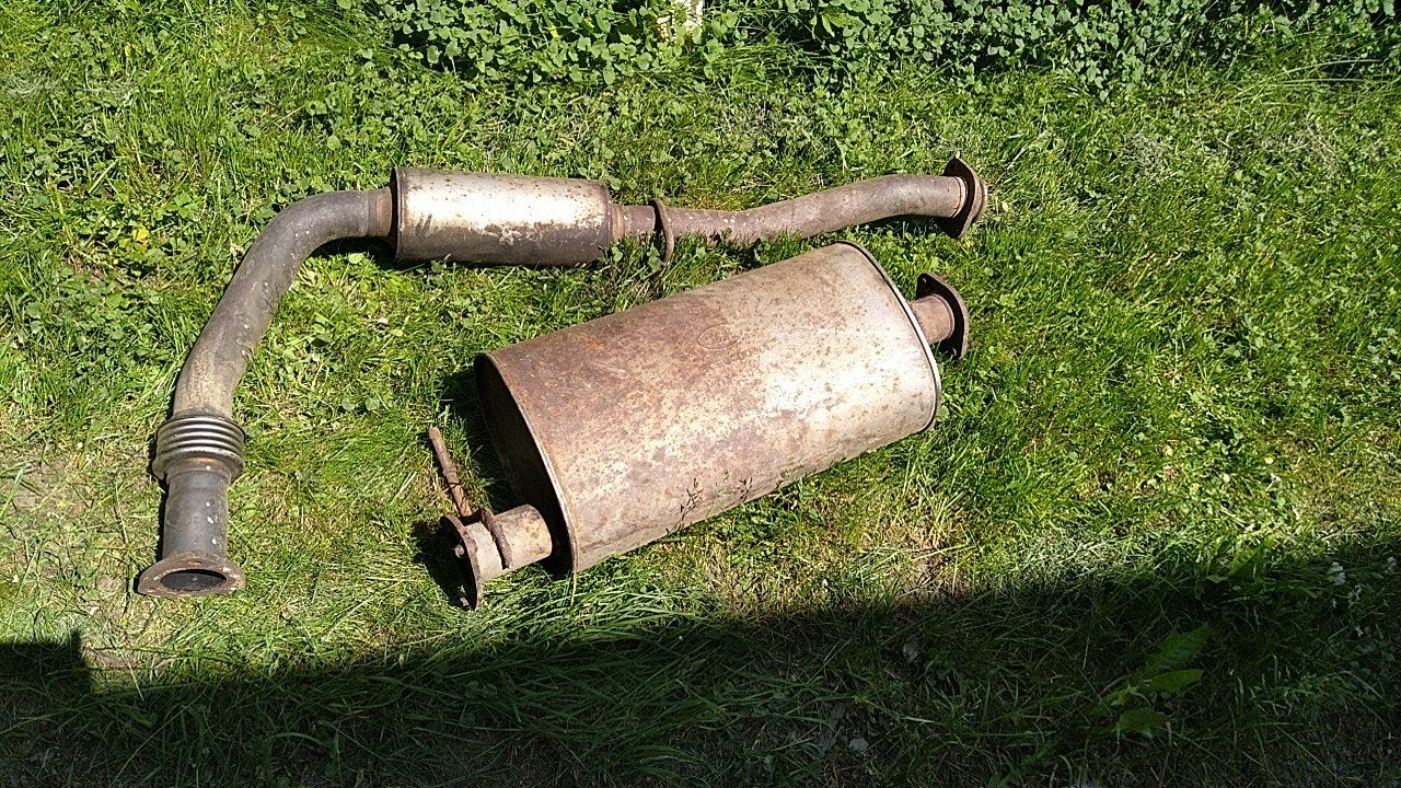 échappement central+filtre particule defender td5, Ophalen