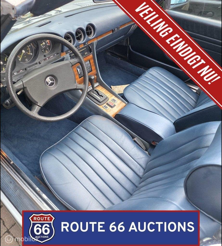 Mercedes-Benz 380 SL | 1981 | Route 66 Auctions, Zwart, Mercedes-Benz, Bedrijf, Handgeschakeld