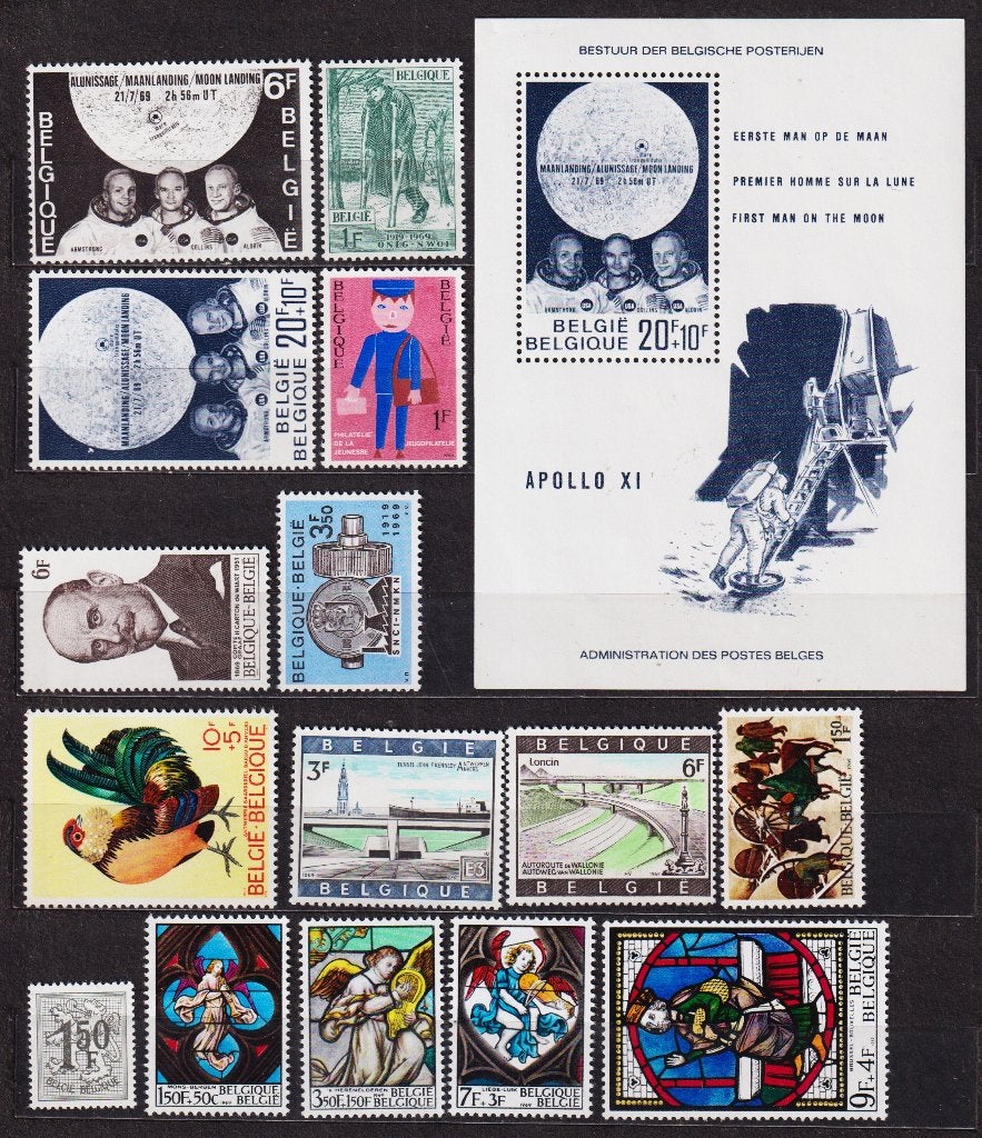 Belgique 1969 Année complète avec carnet **, Envoi, Non oblitéré, Neuf
