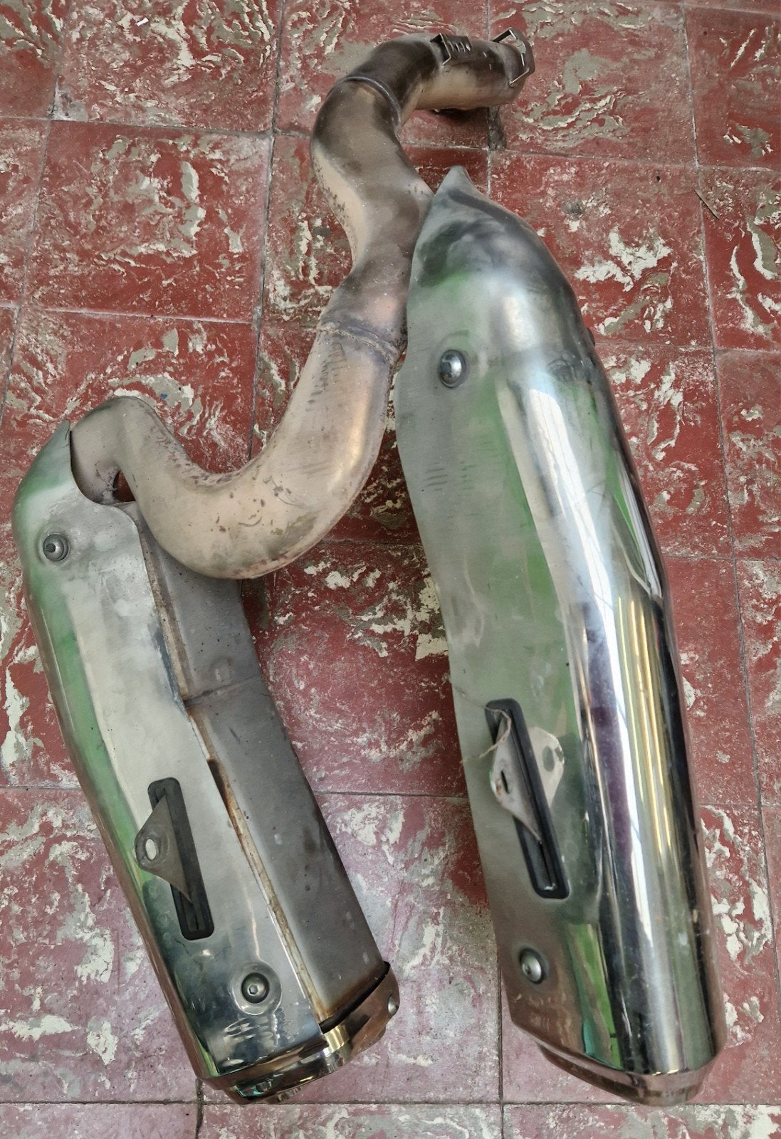 Originele uitlaat demperset Honda VFR 800 V-TEC (02-13), Motoren, Ophalen of Verzenden, Gebruikt