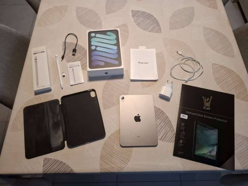 Ipad mini 6 met toebehoren, Computers en Software, Apple iPads, Ophalen, Zo goed als nieuw, 64 GB, Wi-Fi