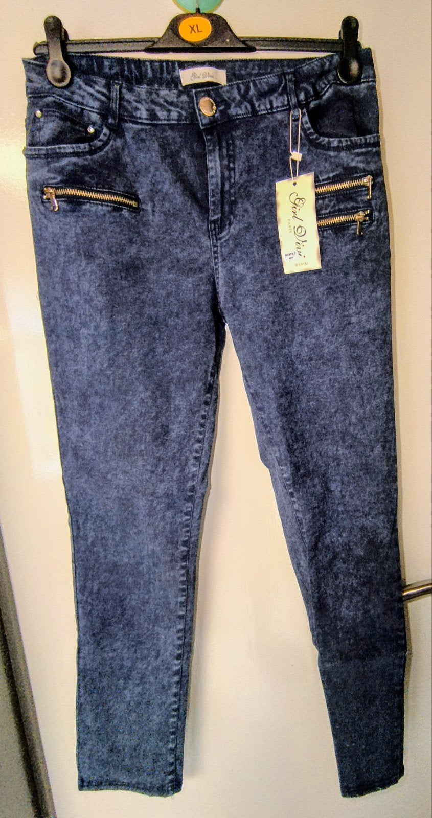 spijkerbroek., Kleding | Dames, Spijkerbroeken en Jeans, Zwart, Nieuw, Miss Vivi, Ophalen of Verzenden