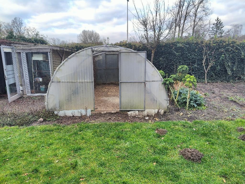 Serre Robuuste Tunnelkas (20m²) 3,6m breed incl. deuren, Tuin en Terras, Kassen, Ophalen, Folie, Gebruikt, Staal