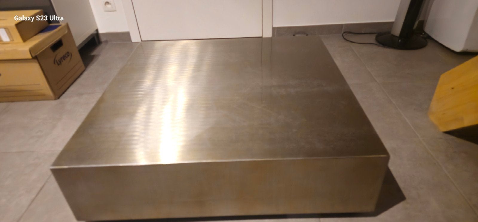 RvS salontafel, Ophalen, 50 tot 100 cm, Vierkant, 50 tot 100 cm