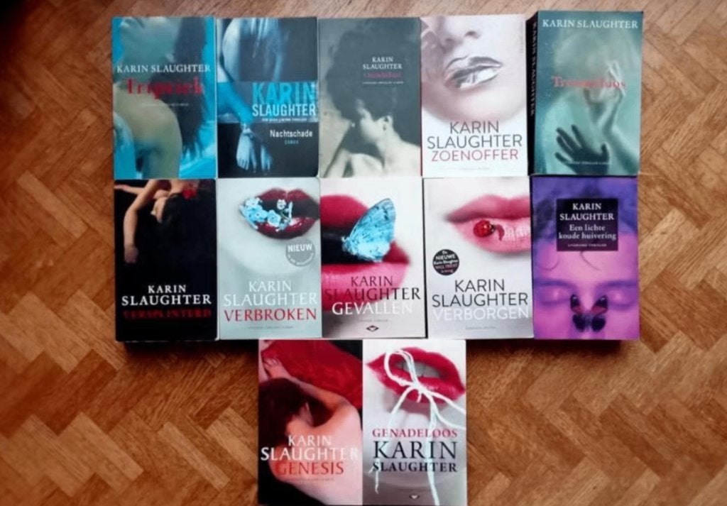 12 boeken Karin Slaughter, Boeken, Ophalen of Verzenden, Gelezen