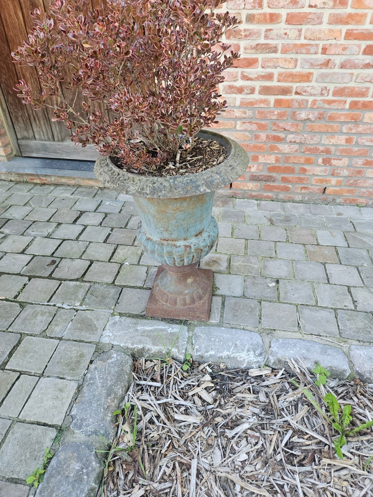 zware gietijzer tuinvazen, Tuin en Terras, Ophalen, Gebruikt