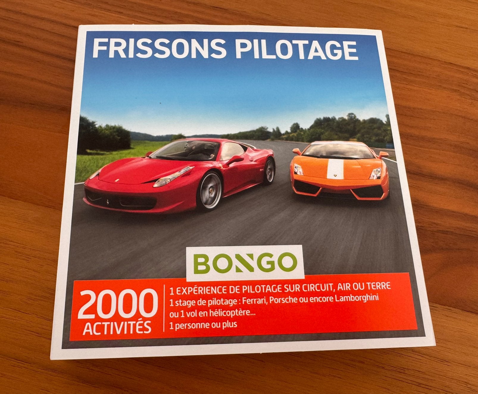 Coffret Bongo Frissons Pilotage valide jusqu’au 21/09/28, Tickets & Billets