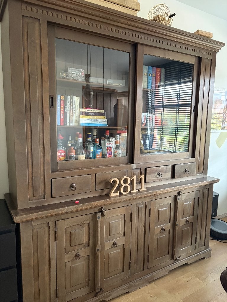 Vitrinekast, Maison & Meubles, Teck, 200 cm ou plus, Comme neuf, Landelijk