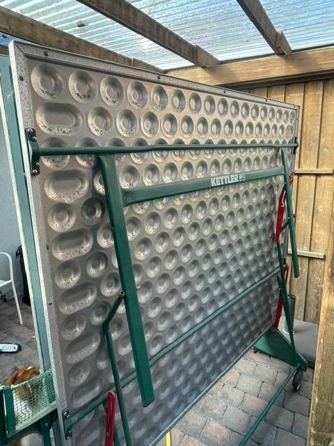 tafel voor tafeltennis Kettler, Ophalen, Gebruikt, Tafel Outdoor, Inklapbaar