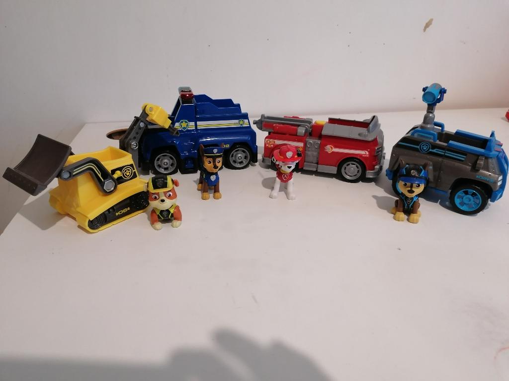Lot de 4 véhicules et 4 figurines Pat'Patrouille, Enlèvement ou Envoi, Comme neuf