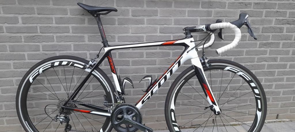 Koersfiets Scott Addict Medium, Fietsen en Brommers, Ophalen, Carbon