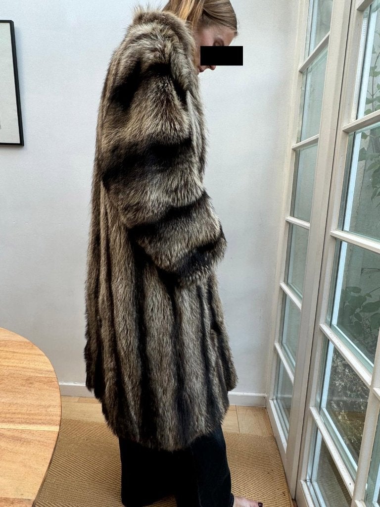 Yves Saint Laurent vintage jas - wasbeer - maat M, Kleding | Dames, Maat 38/40 (M), Overige kleuren, Ophalen of Verzenden, Gedragen