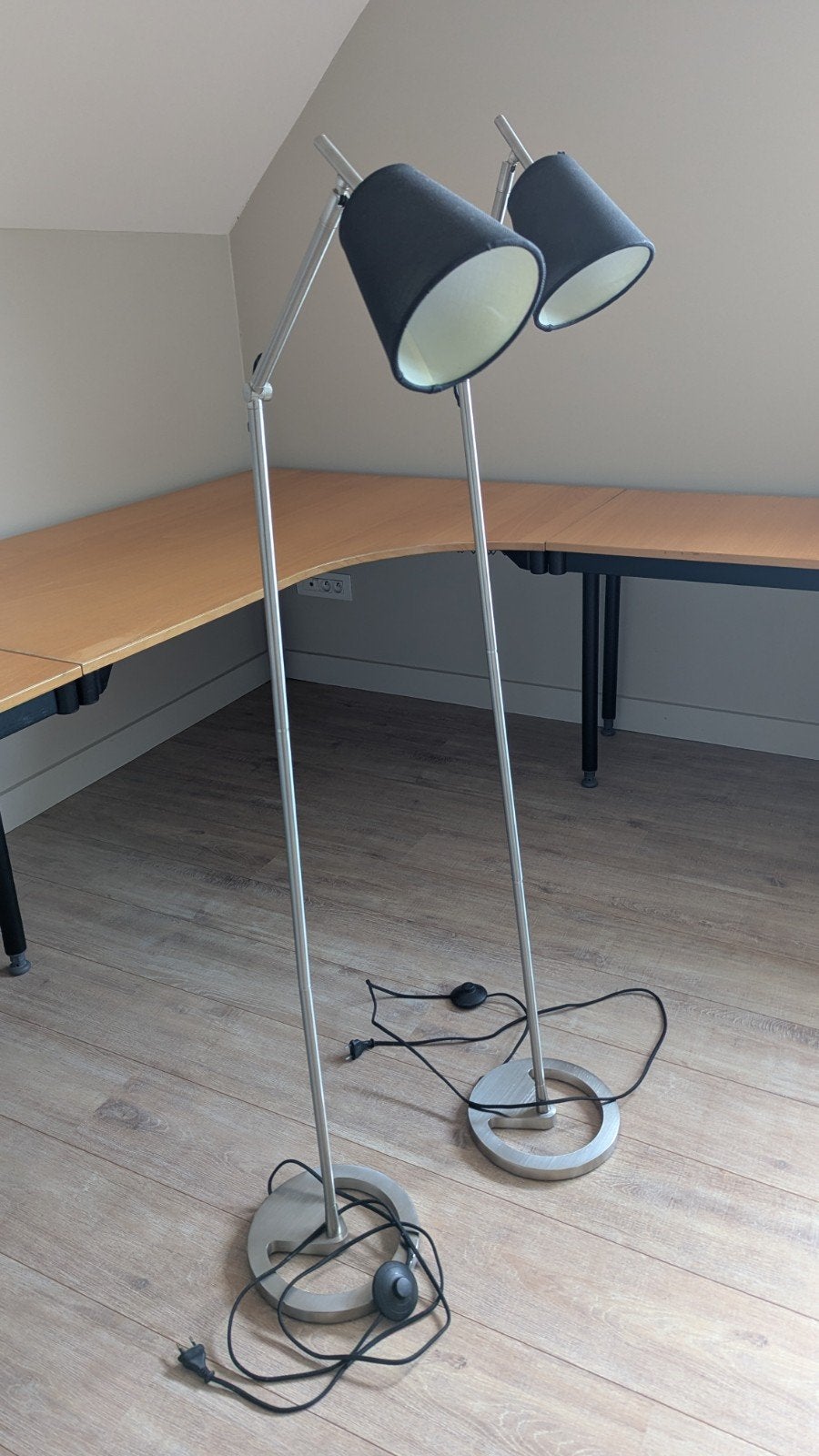 staanlamp Ikea 2x, Huis en Inrichting, Lampen | Vloerlampen, Ophalen, Gebruikt, GU10, 100 tot 150 cm