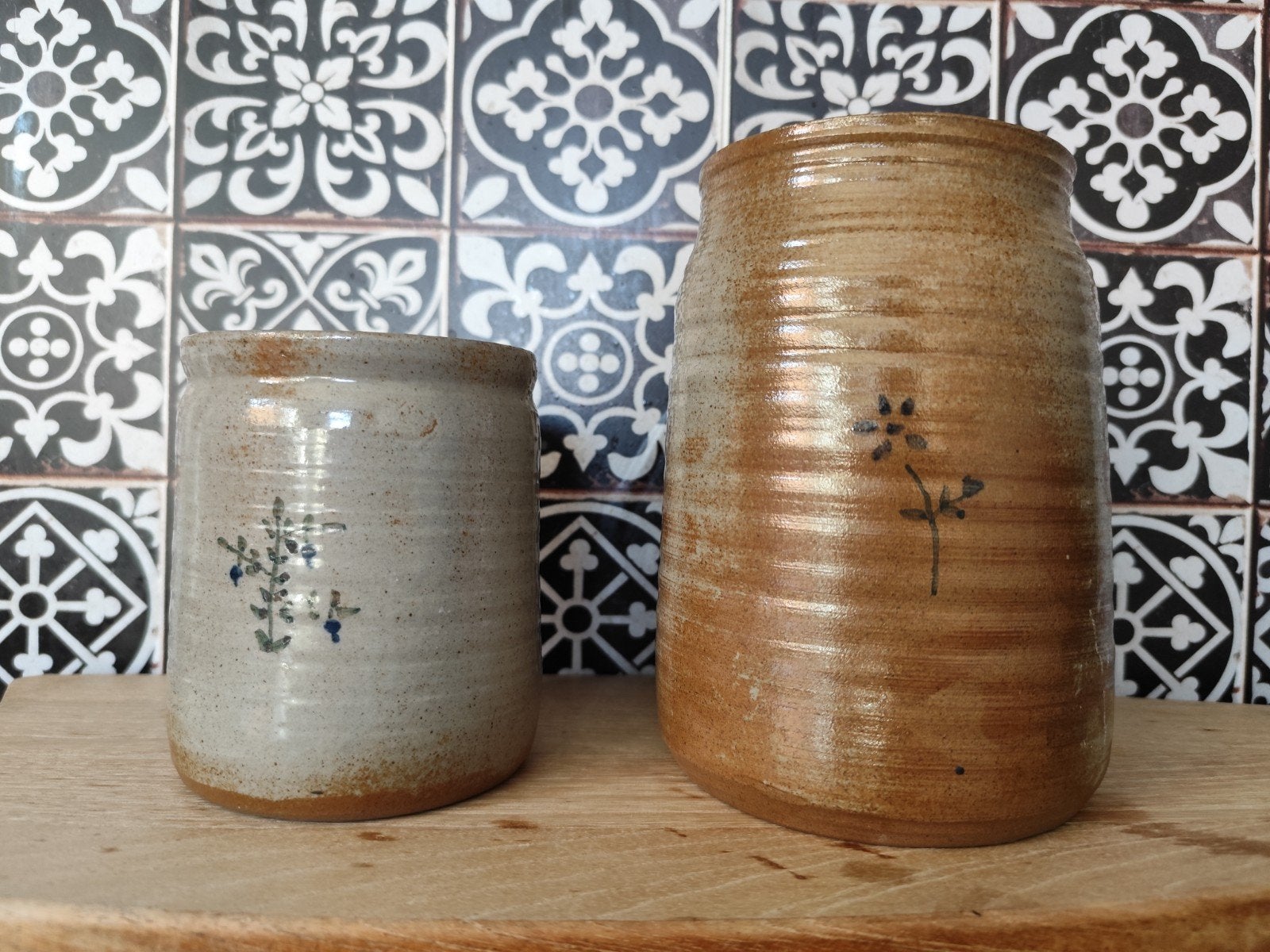 2 Keramische potten handwerk, Ophalen of Verzenden