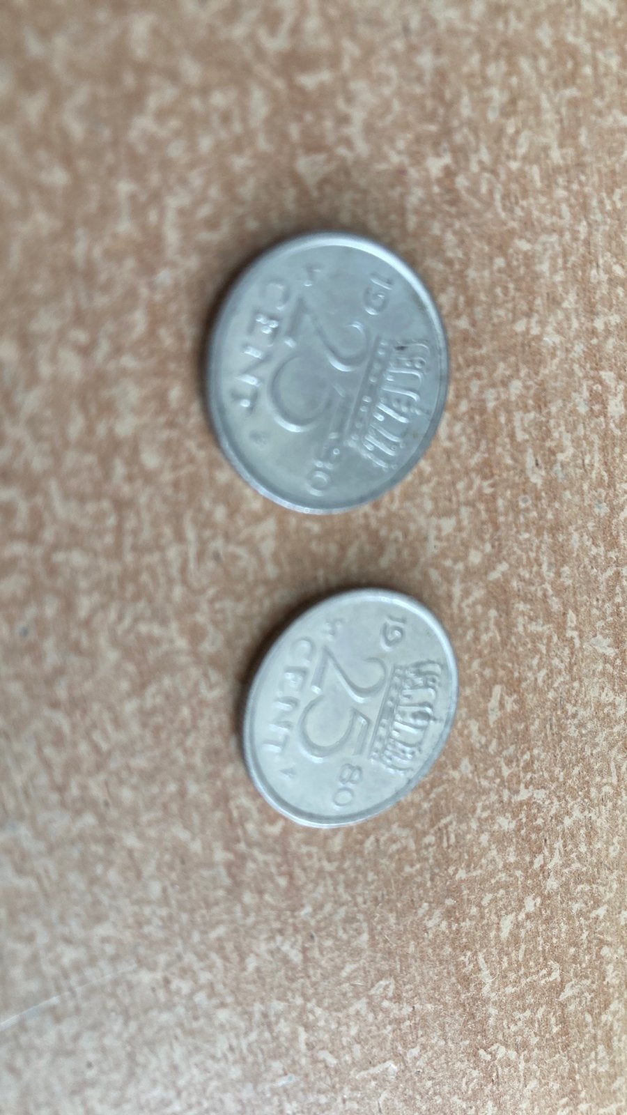 25 cent 1980, Ophalen of Verzenden