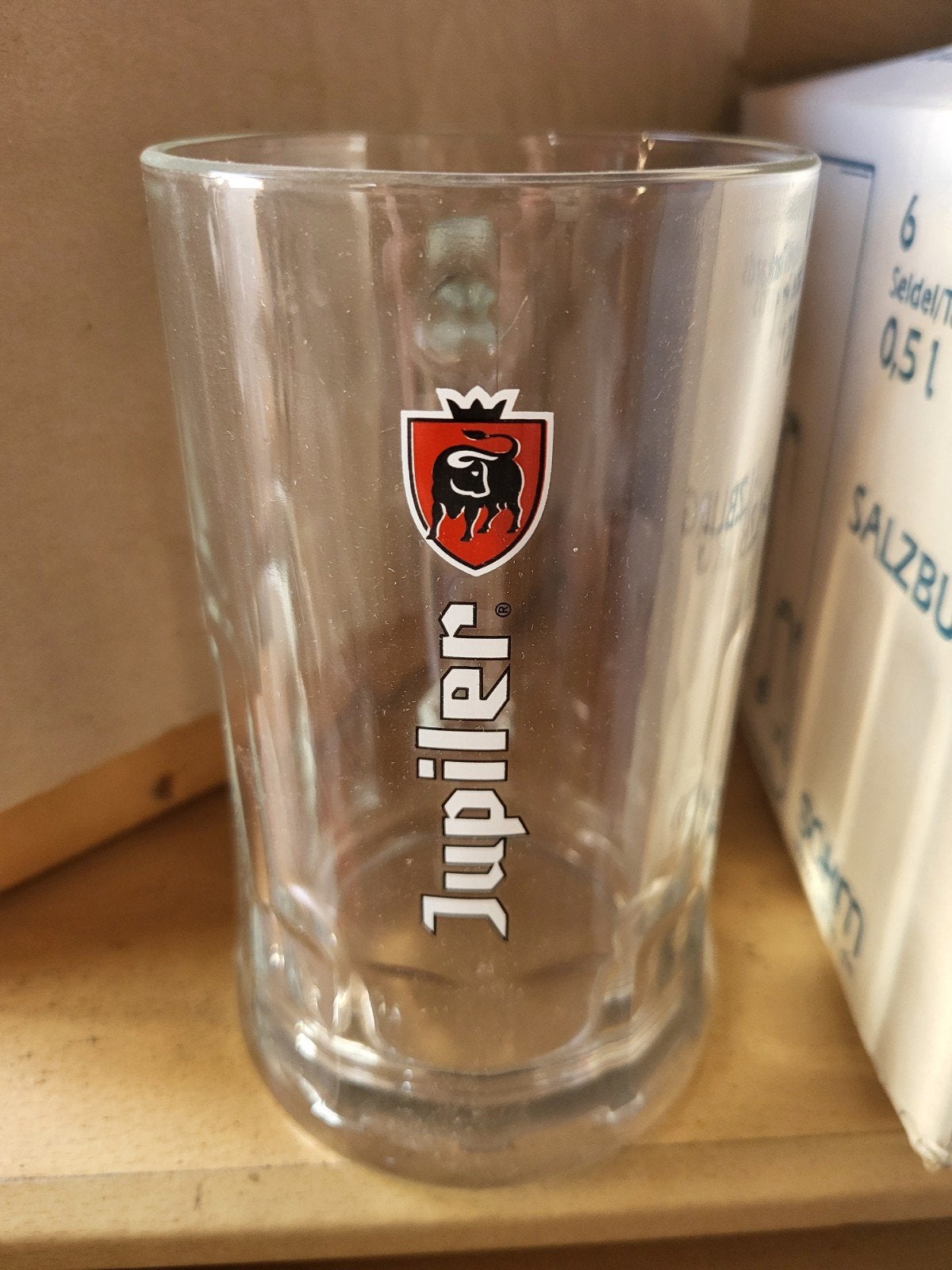 9 halve liter glazen Jupiler, Collections, Enlèvement