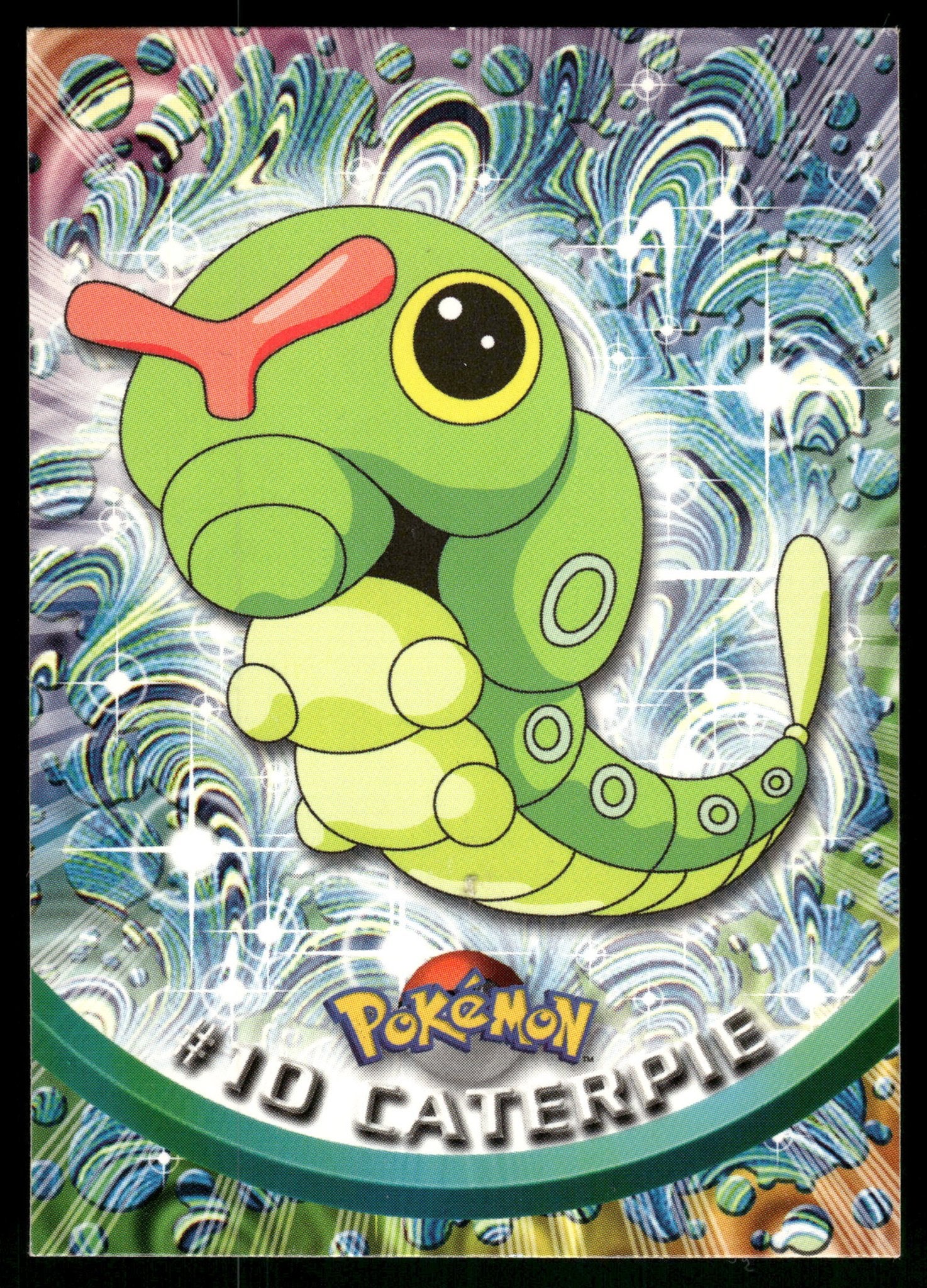 Caterpie 10/144 - Topps Series 1 (NM), Hobby en Vrije tijd, Verzenden