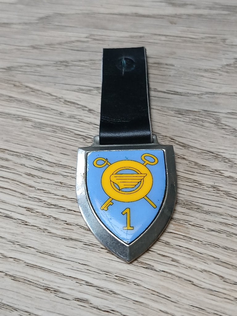 Breloque thermoplastique 1 Cie Rav Tpt, Envoi, Armée de terre, Emblème ou Badge