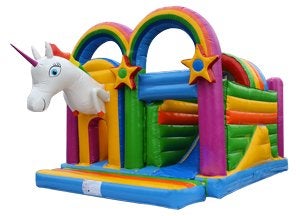 Multiplay Eenhoorn springkasteel – incl. blower, Ophalen, Gebruikt