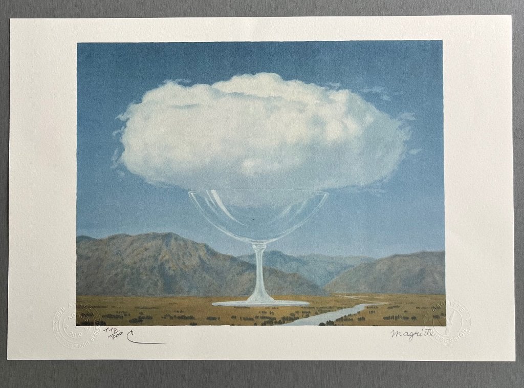René Magritte – La Corde Sensible| Lithografie + Certificaat, Antiek en Kunst, Gelimiteerde oplage, Ophalen of Verzenden, Lithografie